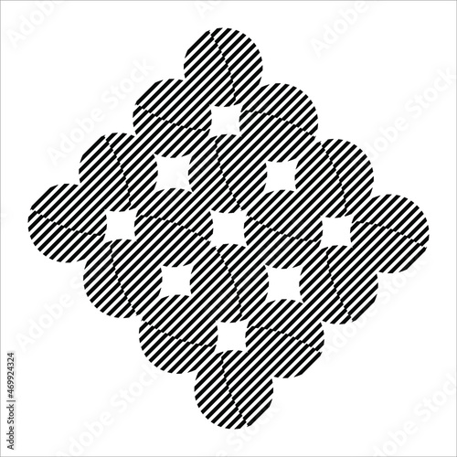 Lines Motifs Pattern Circle-Shaped. Decoration for Interior, Exterior, Carpet, Textile, Garment, Cloth, Silk, Tile, Plastic, Paper, Wrapping, Wallpaper, Pillow, Sofa, Background, Ect. Vector 