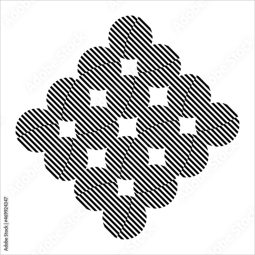 Lines Motifs Pattern Circle-Shaped. Decoration for Interior, Exterior, Carpet, Textile, Garment, Cloth, Silk, Tile, Plastic, Paper, Wrapping, Wallpaper, Pillow, Sofa, Background, Ect. Vector 