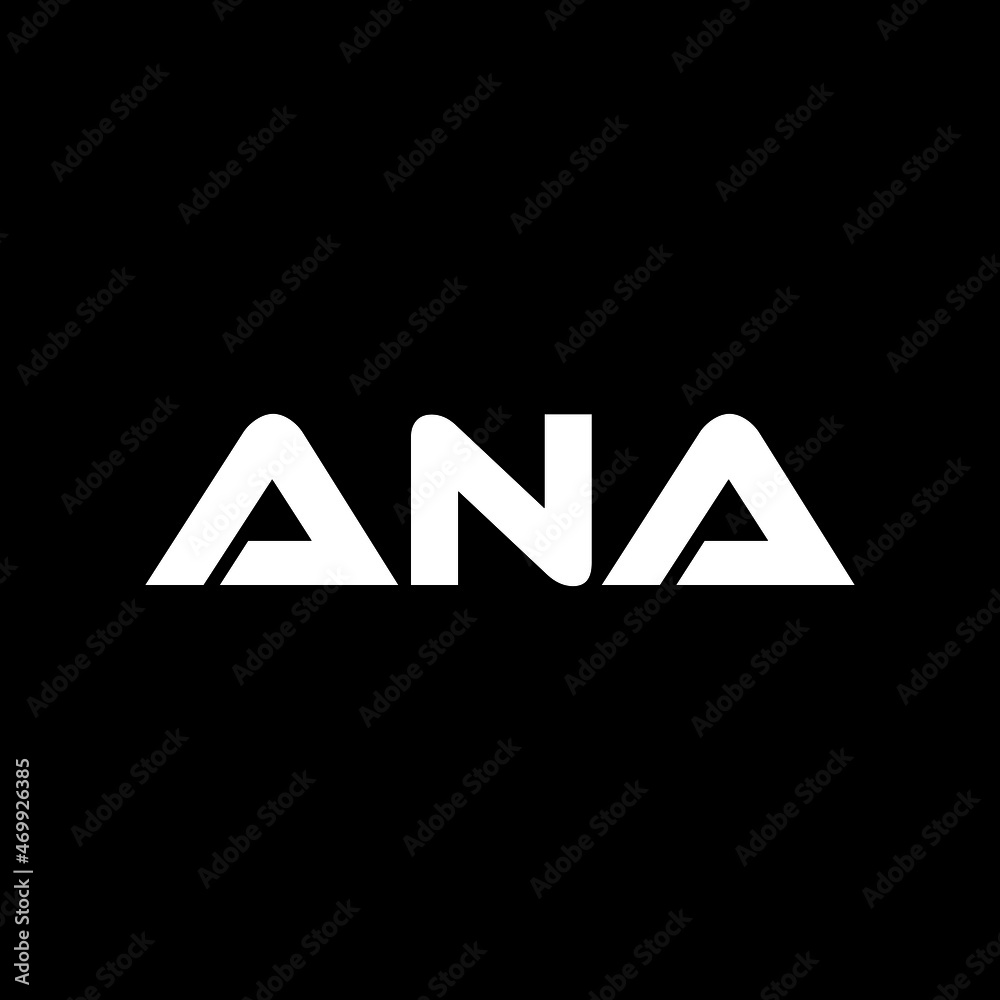 Ana Letter Logo Design With Black Background In Illustrator Vector Logo Modern Alphabet Font Overlap Style Calligraphy Designs For Logo Poster Invitation Etc Stock Vector Adobe Stock