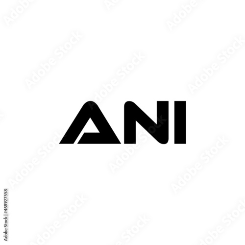 ANI letter logo design with black background in illustrator, vector logo modern alphabet font overlap style. calligraphy designs for logo, Poster, Invitation, etc.