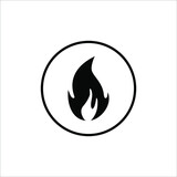 Fire Silhouette Illustration for Logo, Icon, Symbol, Pictogram, or Graphic Design Element. Vector Illustration