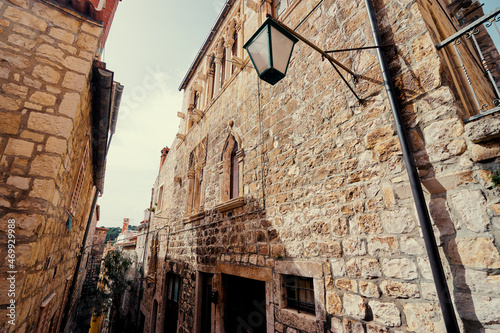 Ancient europian architecture. Street in old town.