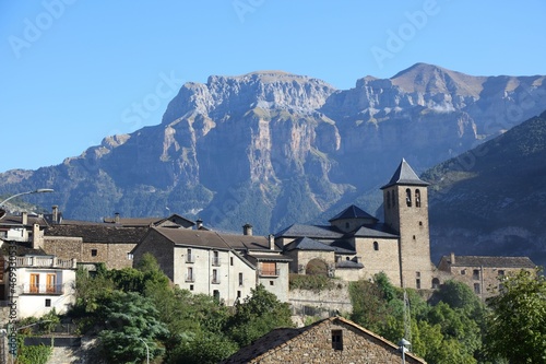 Torla town in Pyrenees  Spain