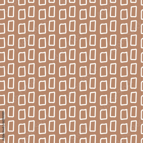 Gender neutral geometric shape seamless vector background. Simple whimsical abstract two tone pattern. Kids nursery wallpaper or scandi all over print. 