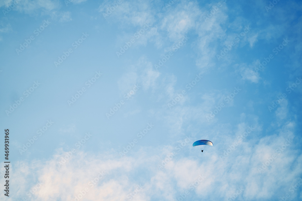 Paraplane on the blue sky background, leisure activity. Paraplane on the blue sky background, leisure activity.