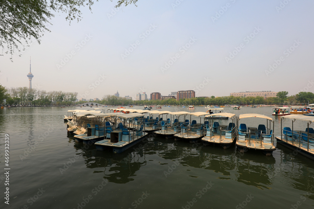 Leisure boat in the park, Beijing