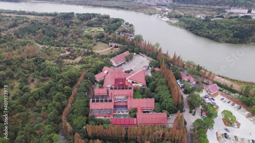 aerial view of ningbo yuyao hemudu historic site
 photo