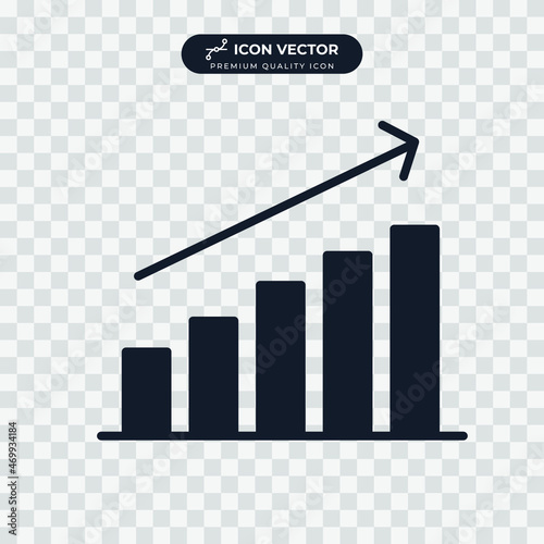 chart or graph icon symbol template for graphic and web design collection logo vector illustration