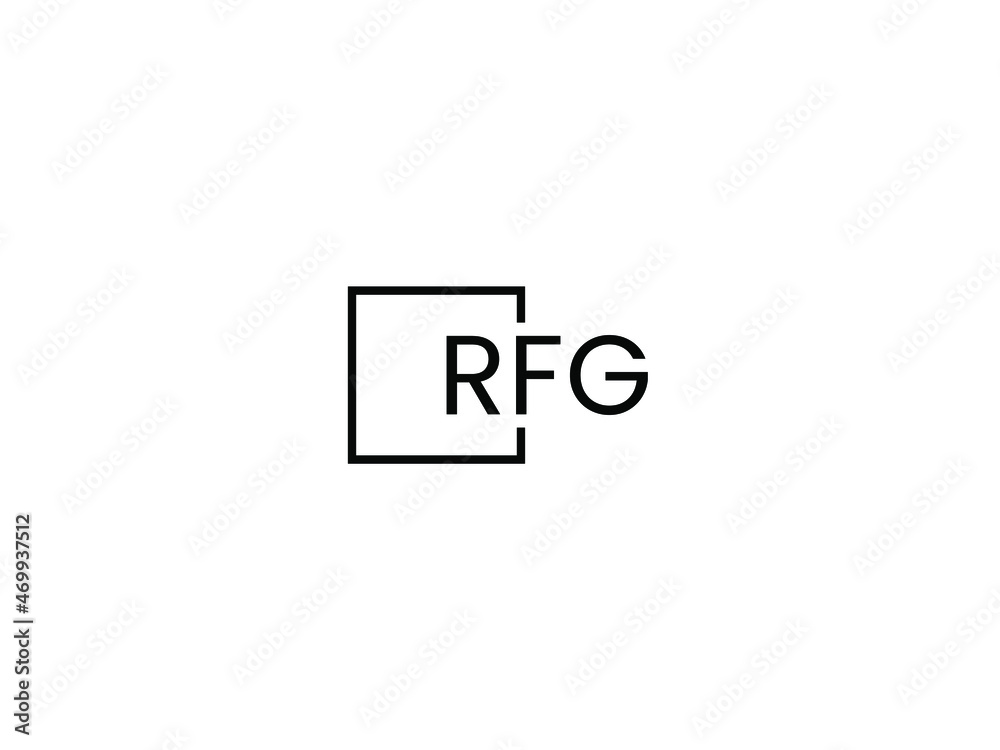 RFG letter initial logo design vector illustration RFG letter initial logo design vector illustration