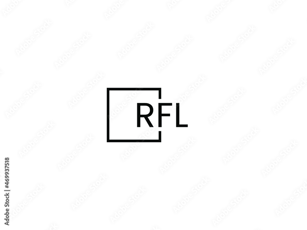 Obraz premium RFL letter initial logo design vector illustration