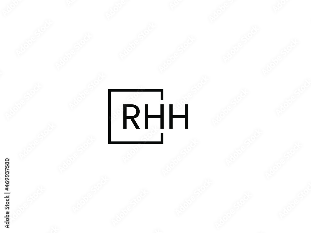 RHH letter initial logo design vector illustration