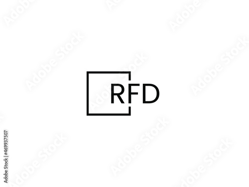 RFD letter initial logo design vector illustration