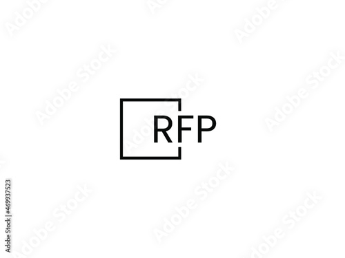 RFP letter initial logo design vector illustration