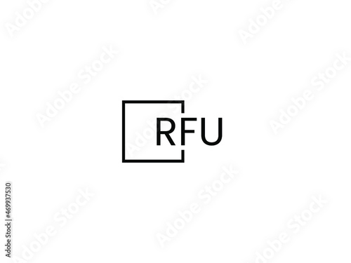 RFU letter initial logo design vector illustration