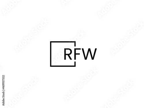 RFW letter initial logo design vector illustration