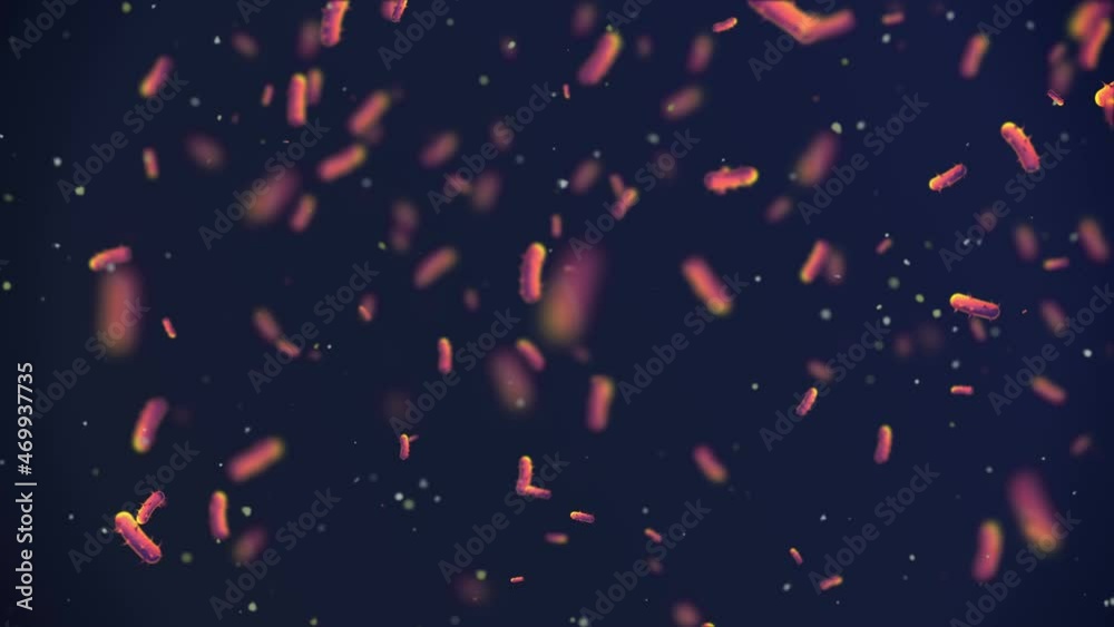 Animation of microscopic organism - germs, virus, bacteria Animation of microscopic organism - germs, virus, bacteria