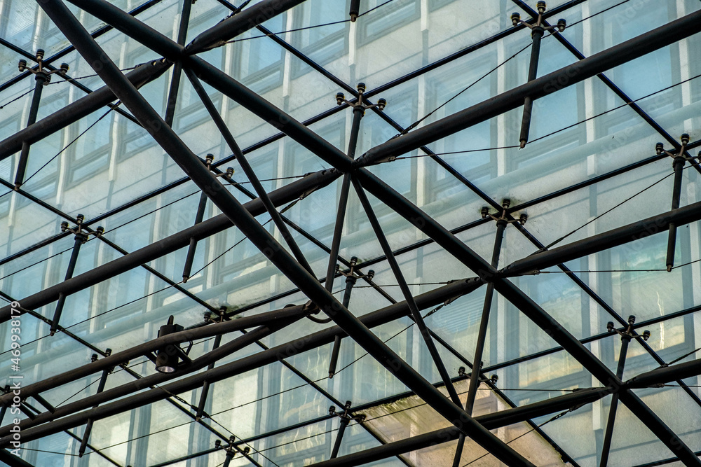 Architectural Steel Frame Canopy Outside Westminster Conference Centre Central London