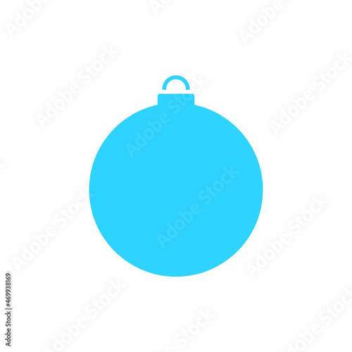 christmass ball blue icon vector
