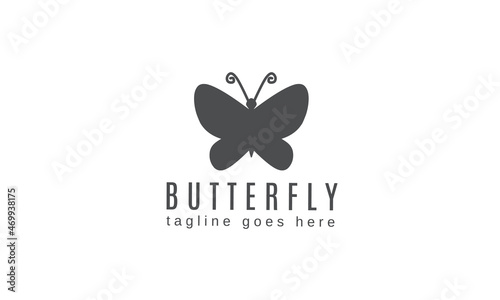 Butterfly monogram logo design template