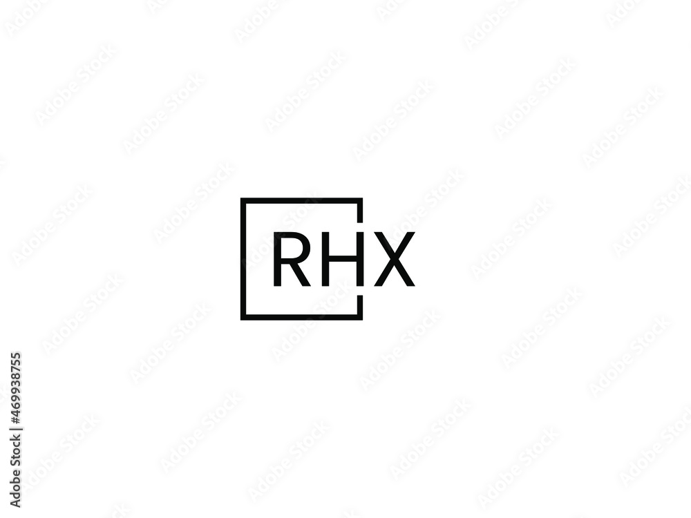 RHX letter initial logo design vector illustration
