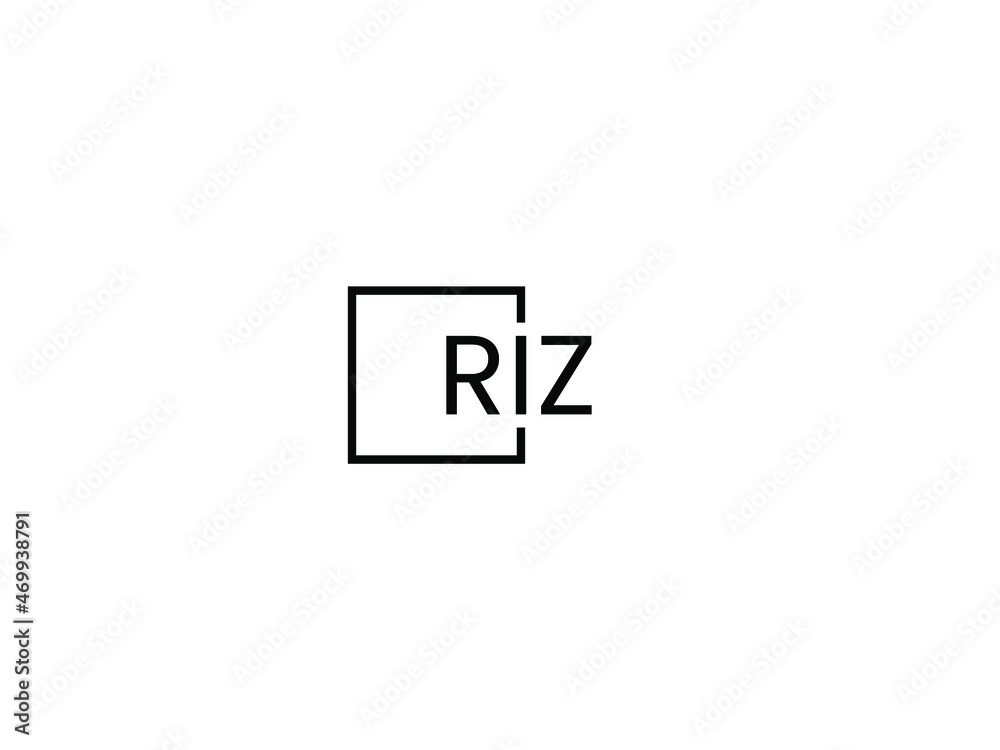 RIZ letter initial logo design vector illustration RIZ letter initial logo design vector illustration