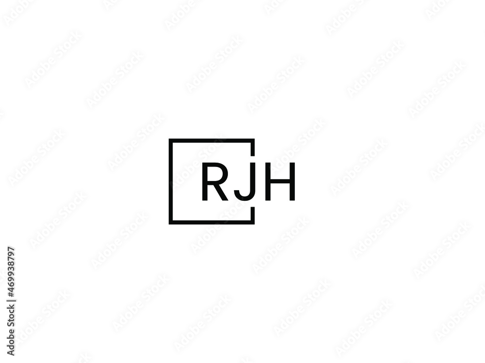 RJH letter initial logo design vector illustration RJH letter initial logo design vector illustration