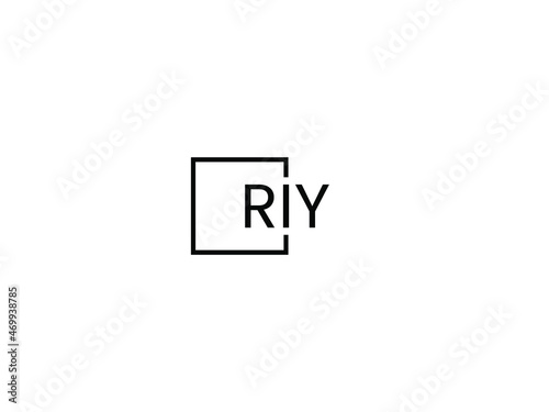 RIY letter initial logo design vector illustration