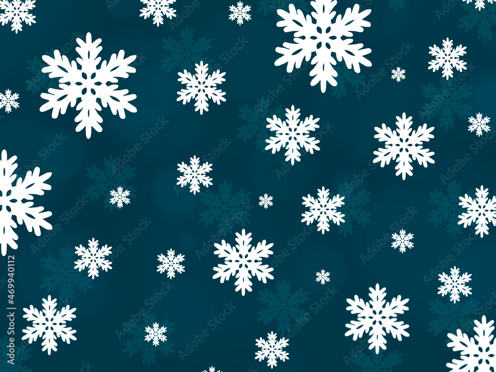 Blue background with snow flakes Blue background with snow flakes