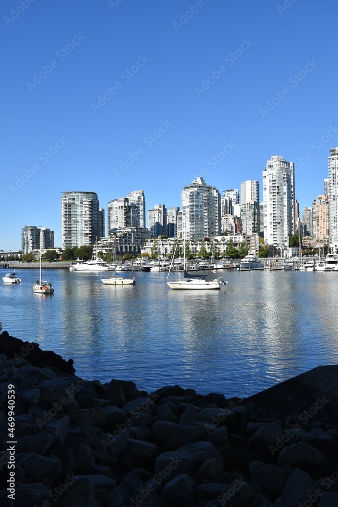 False creek and the city of Vancouver, BC, Canada