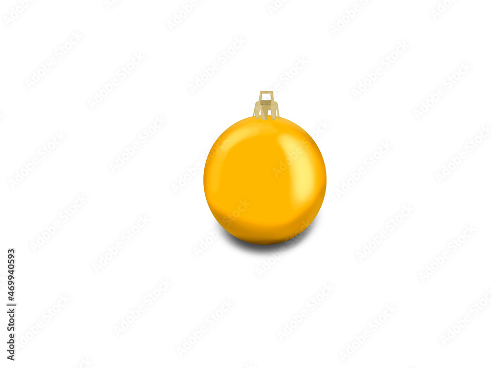 Decorative yellow Christmas ball