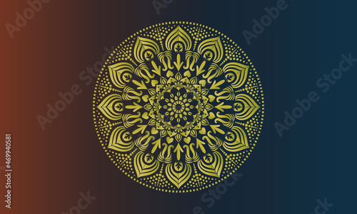 Vintage colorful Mandala with floral ornament Indian style Free Vector