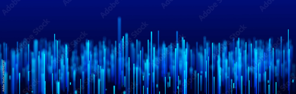 Cyberspace with blue digital falling lines. Geometric flow in cyberspace. High speed. Big data connection. 3D rendering. Cyberspace with blue digital falling lines. Geometric flow in cyberspace. High speed. Big data connection. 3D rendering.