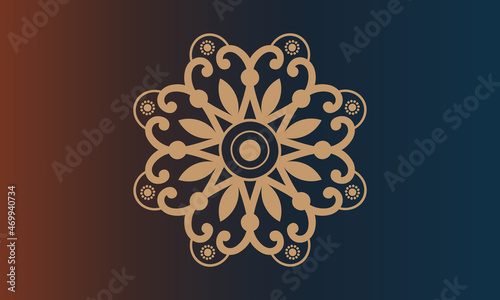 Vintage colorful Mandala with floral ornament Indian style Free Vector