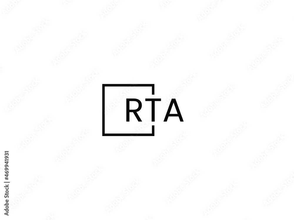 RTA letter initial logo design vector illustration RTA letter initial logo design vector illustration