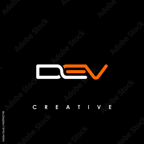 DEV Letter Initial Logo Design Template Vector Illustration photo