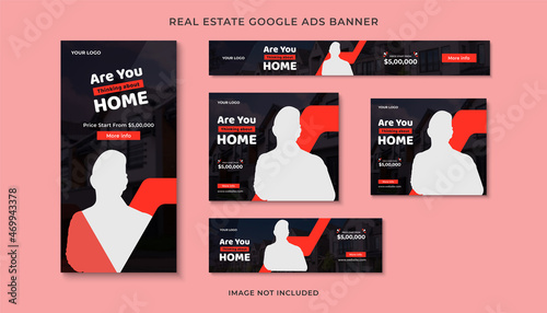 Creative modern real estate google adds banner.