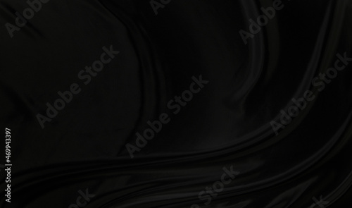 Black gray satin dark fabric texture luxurious shiny that is abstract silk cloth background with patterns soft waves blur beautiful.