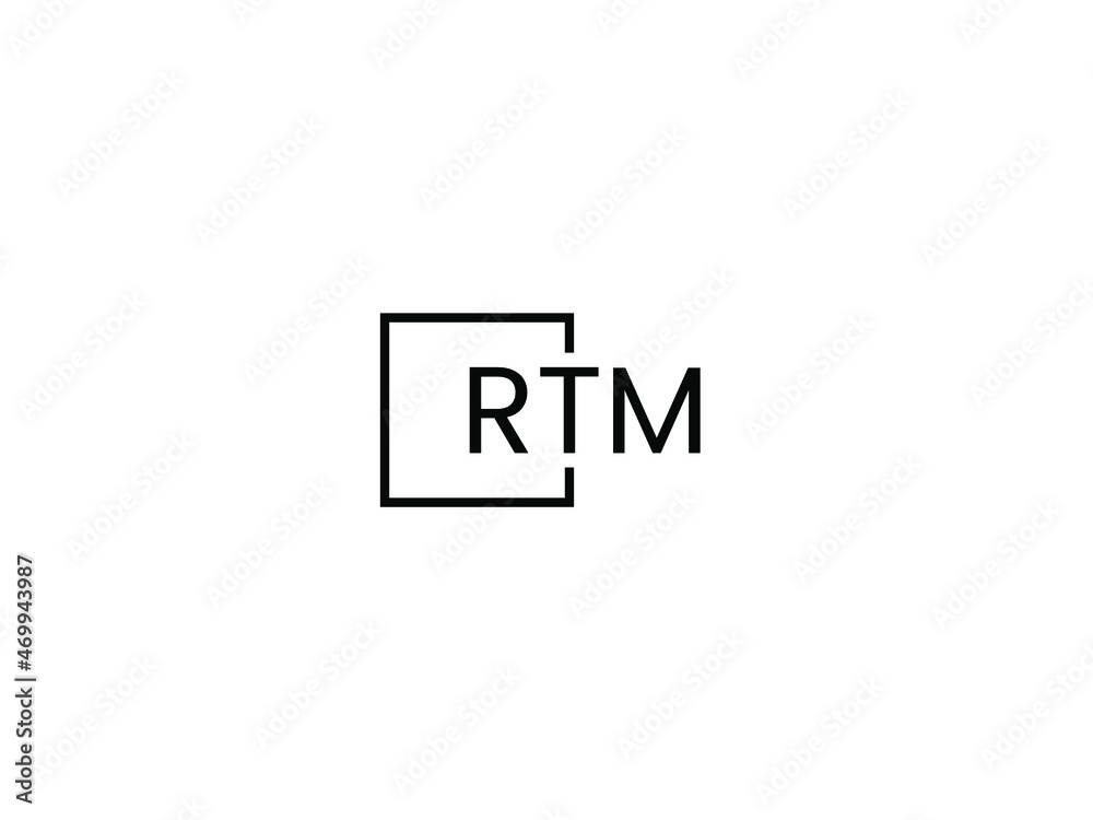 Fototapeta premium RTM letter initial logo design vector illustration