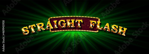 Straight flash banner. Beautiful greeting card