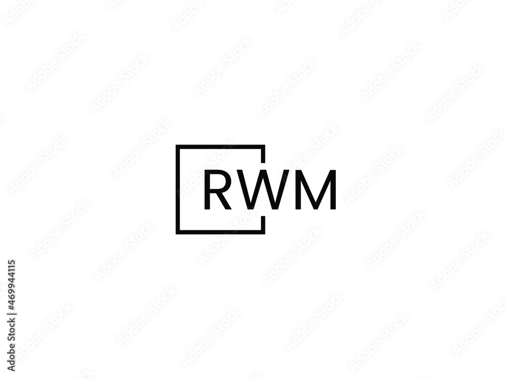 RWM letter initial logo design vector illustration RWM letter initial logo design vector illustration