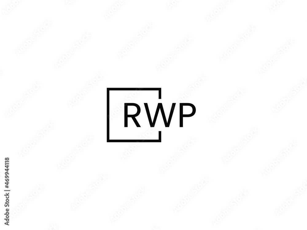 Obraz premium RWP letter initial logo design vector illustration