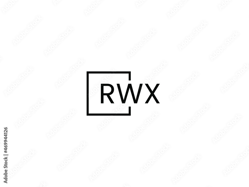 RWX letter initial logo design vector illustration RWX letter initial logo design vector illustration