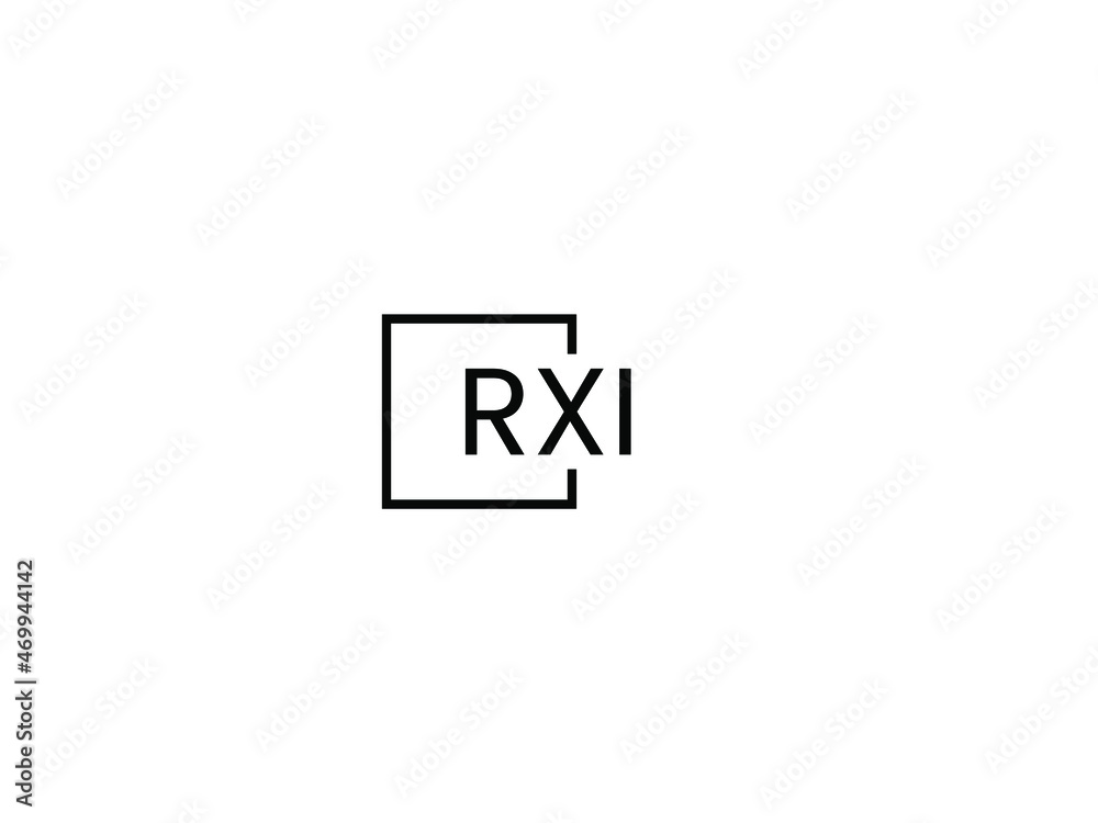 Obraz premium RXI letter initial logo design vector illustration