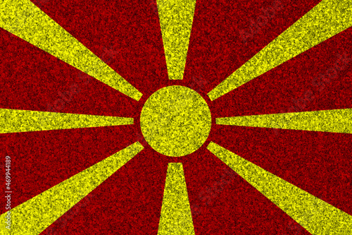 Patriotic glitter background in color of Macedonia flag