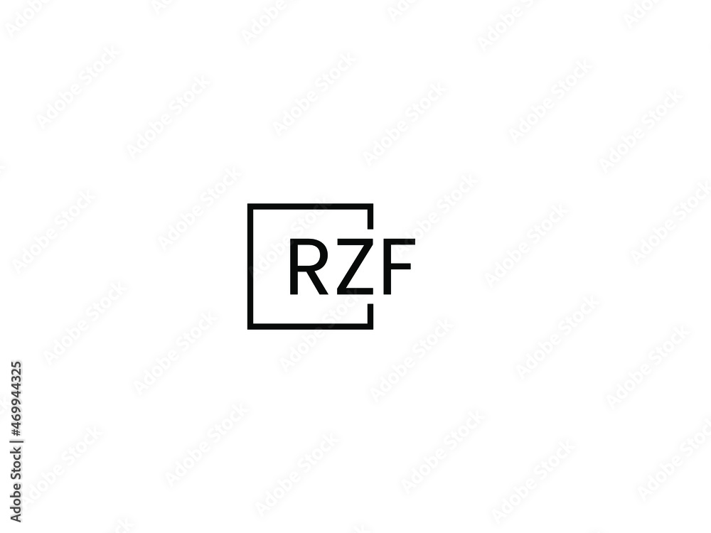 Obraz premium RZF letter initial logo design vector illustration