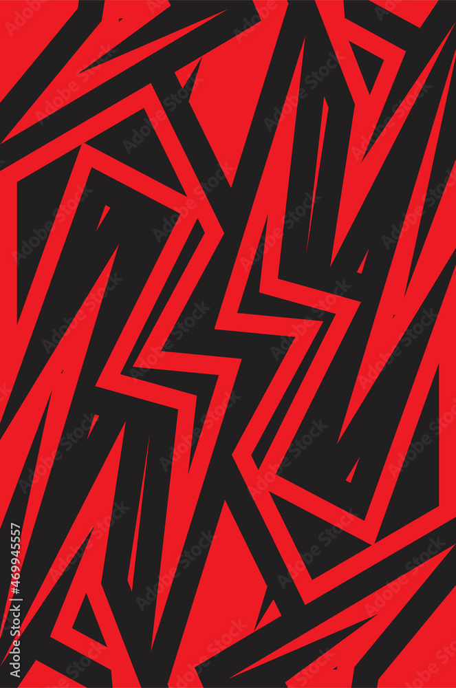 Abstract background with red sharp tribal pattern theme Stock Vector |  Adobe Stock