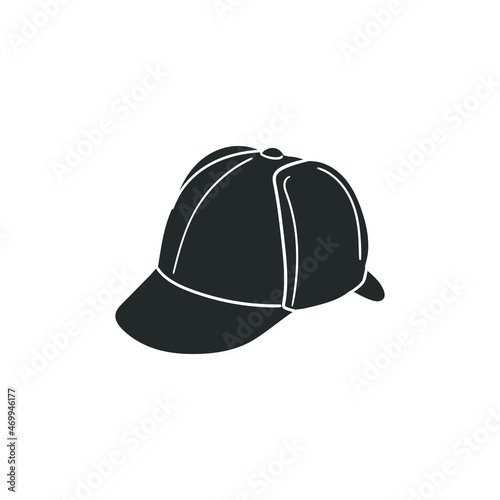 English Detective Hat Icon Silhouette Illustration. Investigator Vector Graphic Pictogram Symbol Clip Art. Doodle Sketch Black Sign.