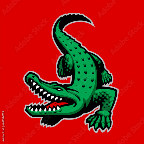 Crocodile Vector Mascot  sports emblem