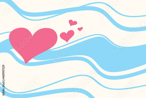 Simple background with pink love or heart pattern design