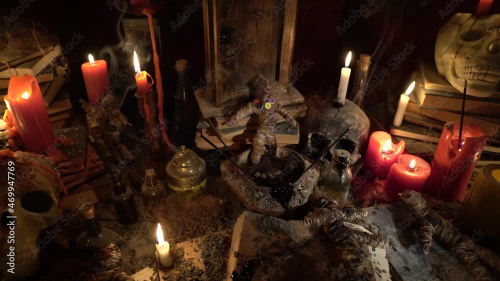 Dark Ritual Scene Cinematic horror scene. The general appearance of the ritual scene ...